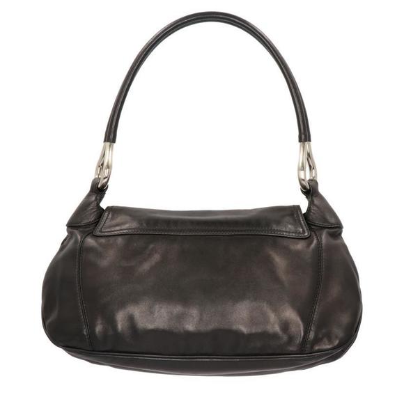 Prada Shoulder Semi Black Bag Leather - Picture 1 of 10